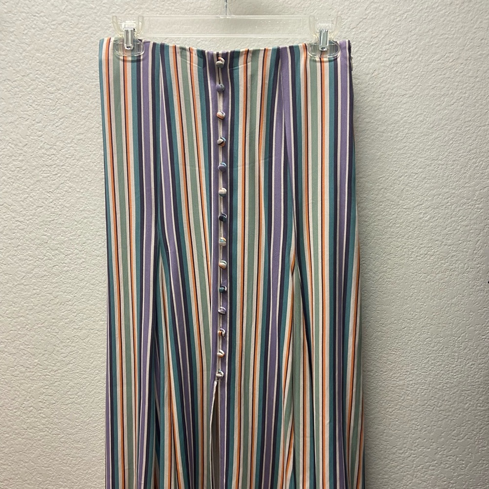 Maeve by Anthropologie striped viscose midi skirt